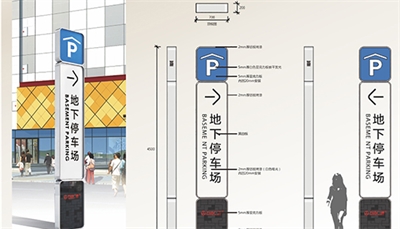 【奔流案例】萬達(dá)廣場(chǎng)停車立牌